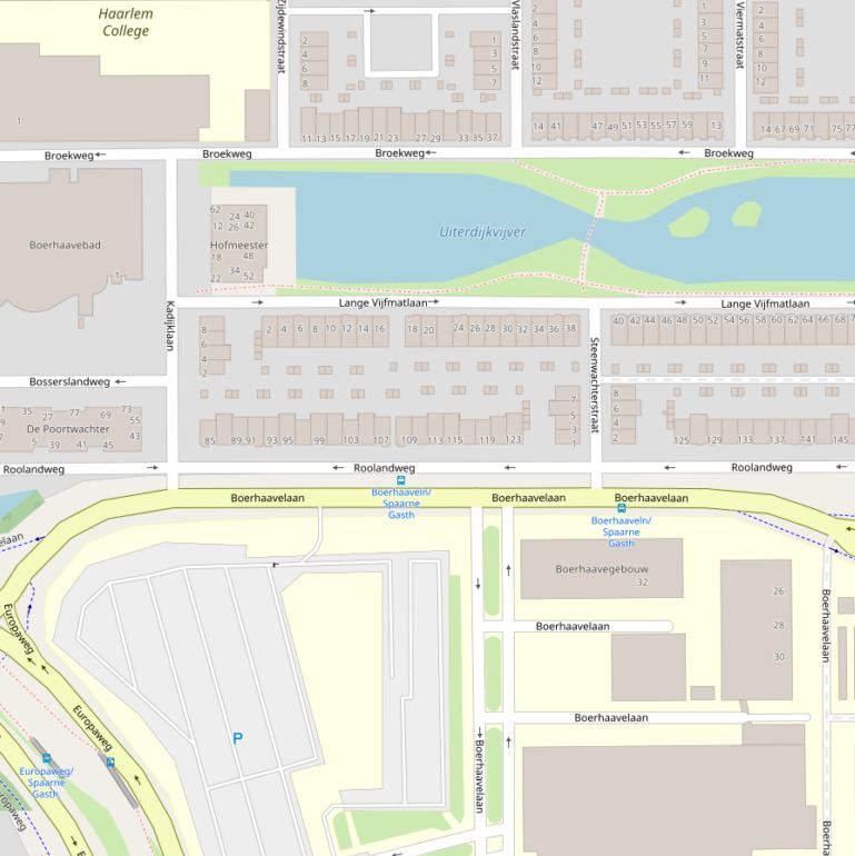 Kaart van de Roolandweg.