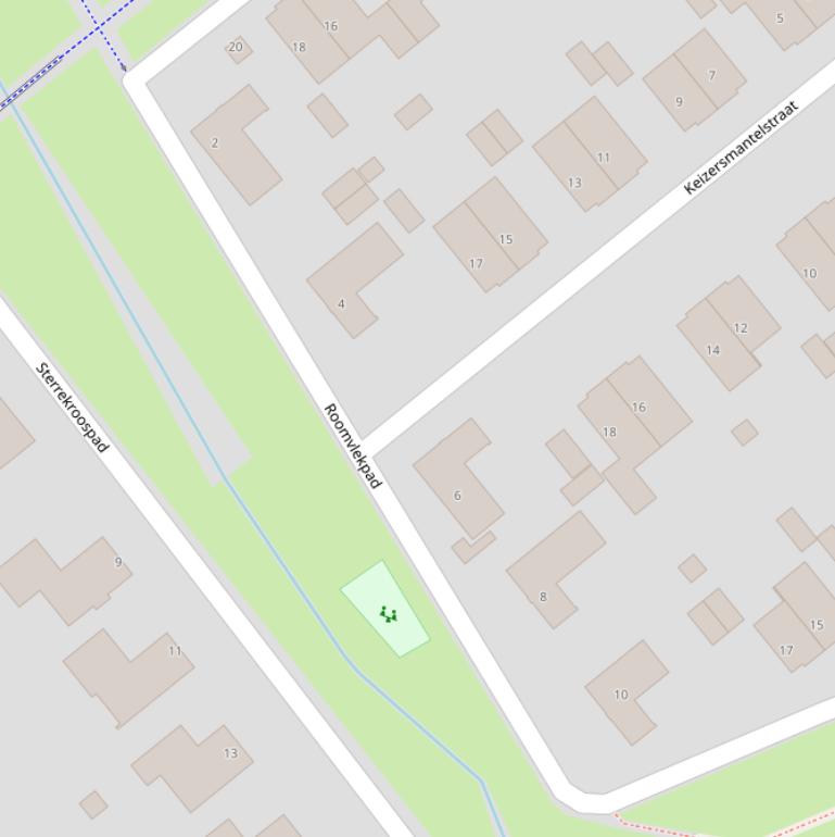 Kaart van het Roomvlekpad.