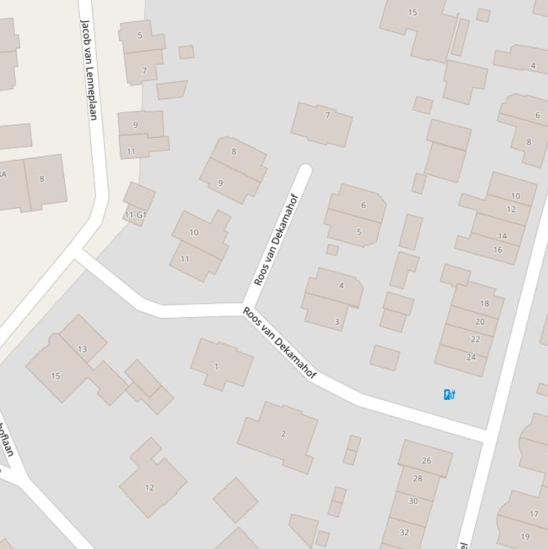 Kaart van de Roos van Dekamahof.