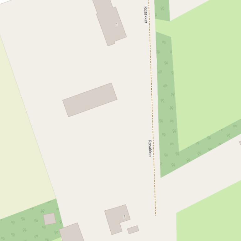 Kaart van  Rosakker.