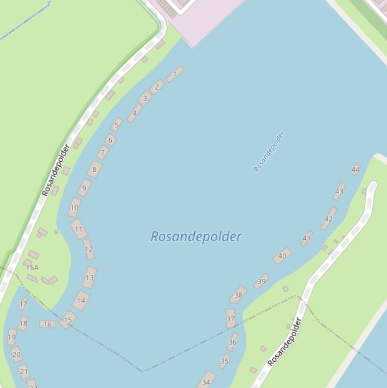 Kaart van  Rosandepolder.