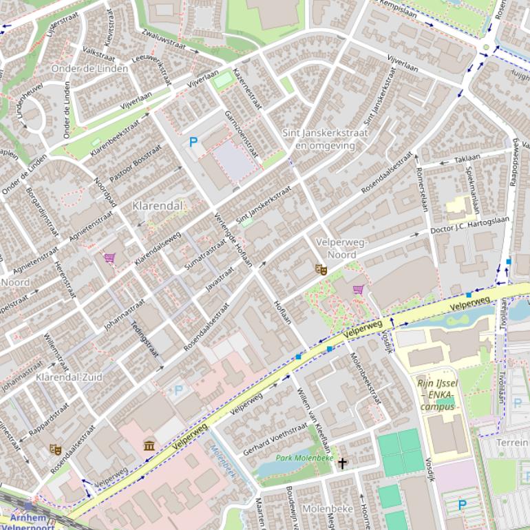 Kaart van de Rosendaalsestraat.