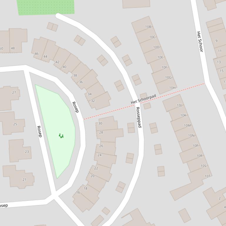 Kaart van het Roseppad.