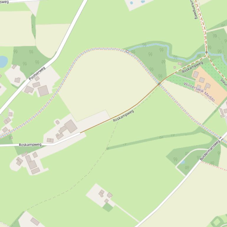 Kaart van de Roskampweg.