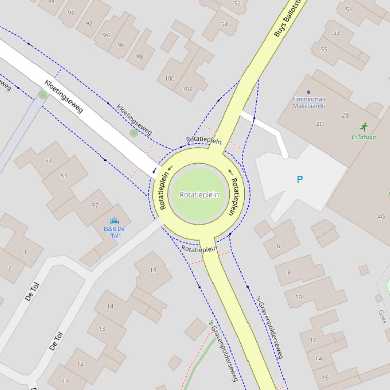 Kaart van het Rotatieplein.