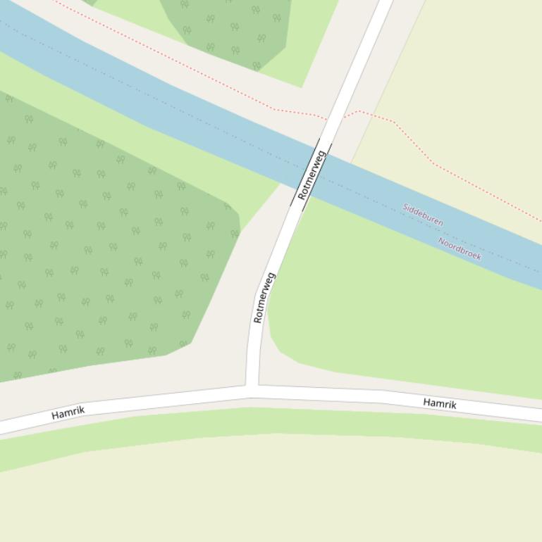 Kaart van de Rotmerweg.