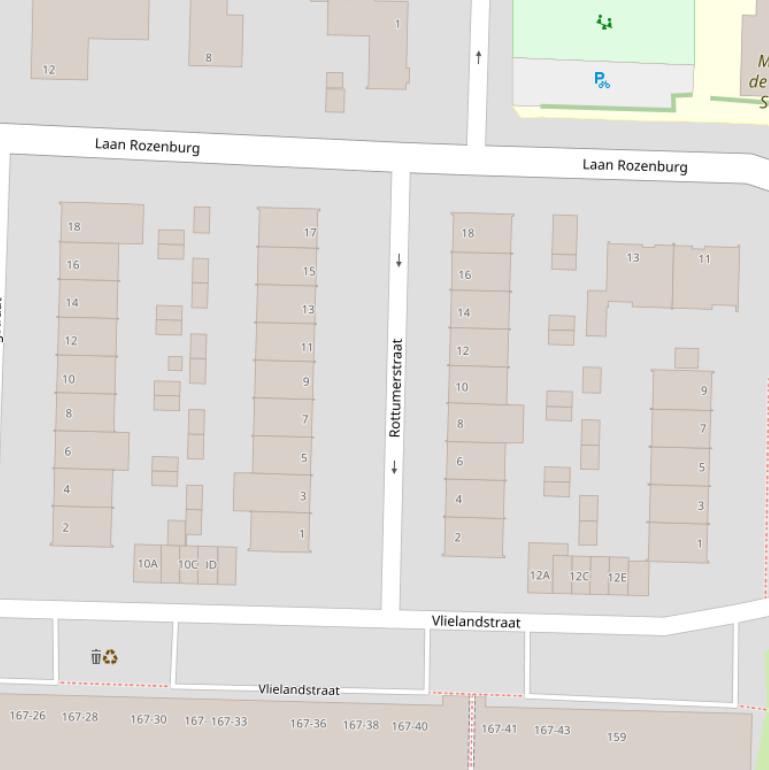 Kaart van de Rottumerstraat.