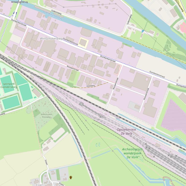 Kaart van de Rouaanstraat.