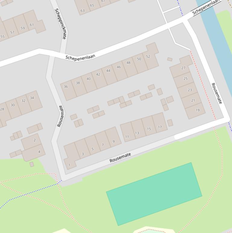 Kaart van  Rousemate.