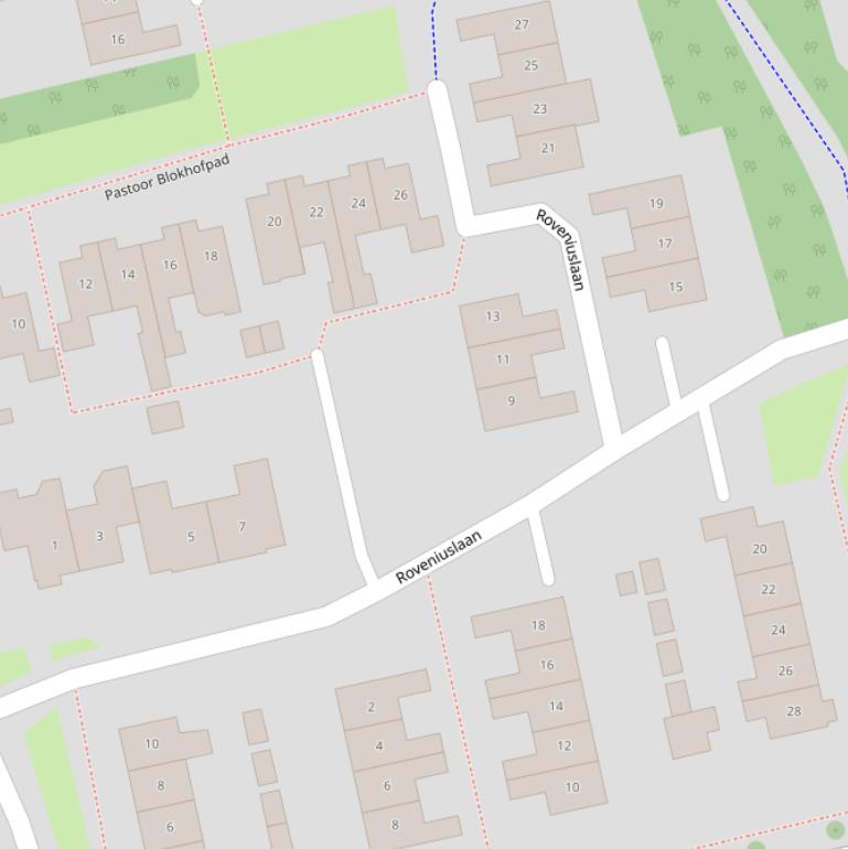 Kaart van de Roveniuslaan.