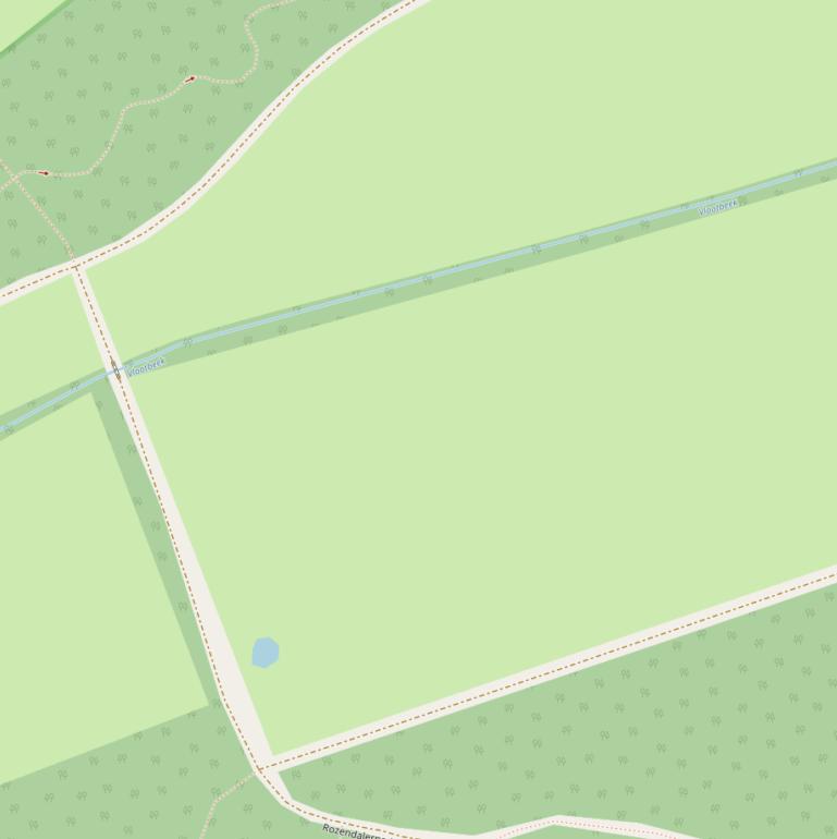 Kaart van het Rozendalerpad.