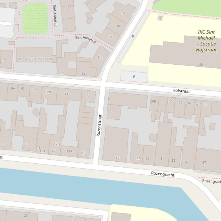 Kaart van de Rozenstraat.