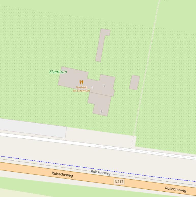 Kaart van de Ruisscheweg.