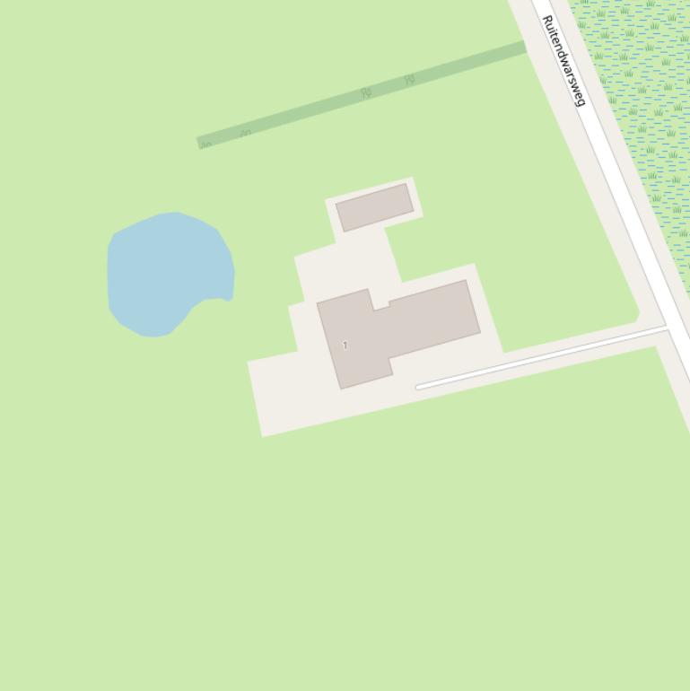 Kaart van de Ruitendwarsweg.