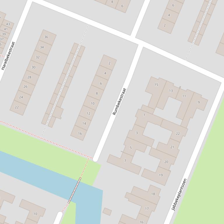 Kaart van de Rumbekestraat.