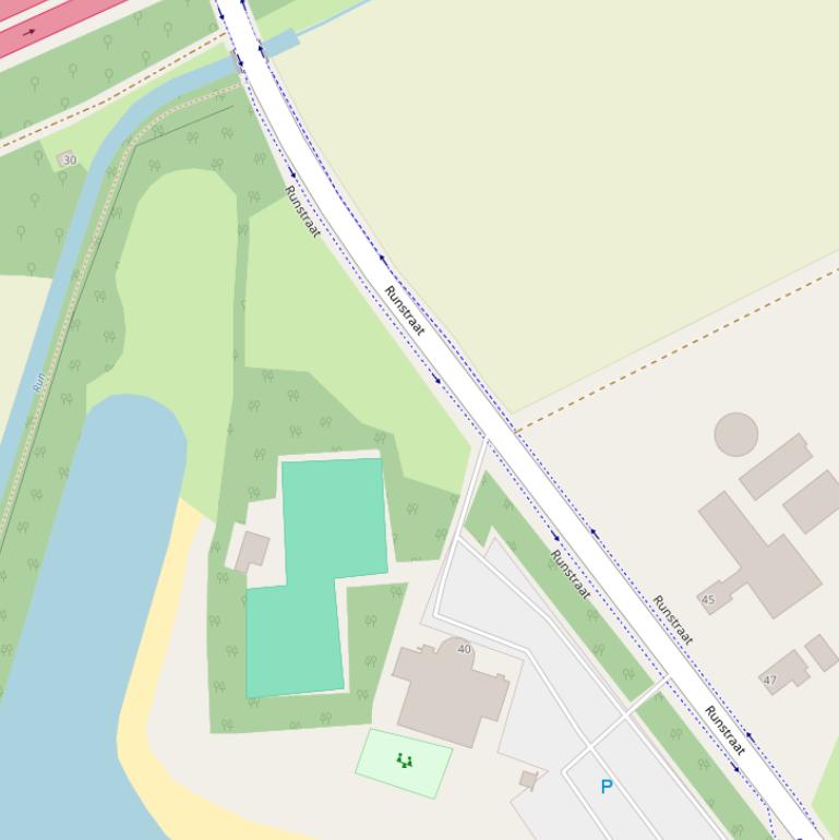 Kaart van de Runstraat.