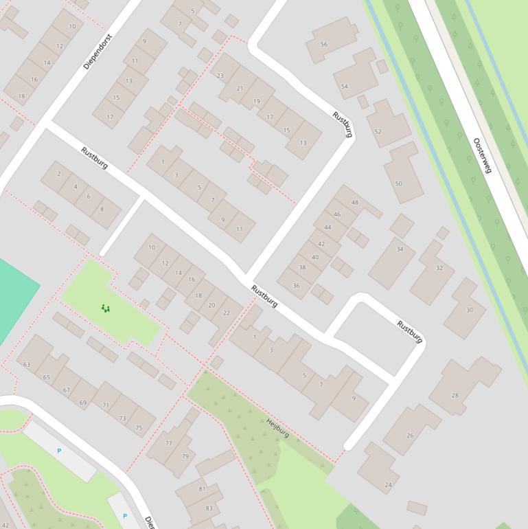 Kaart van  Rustburg.