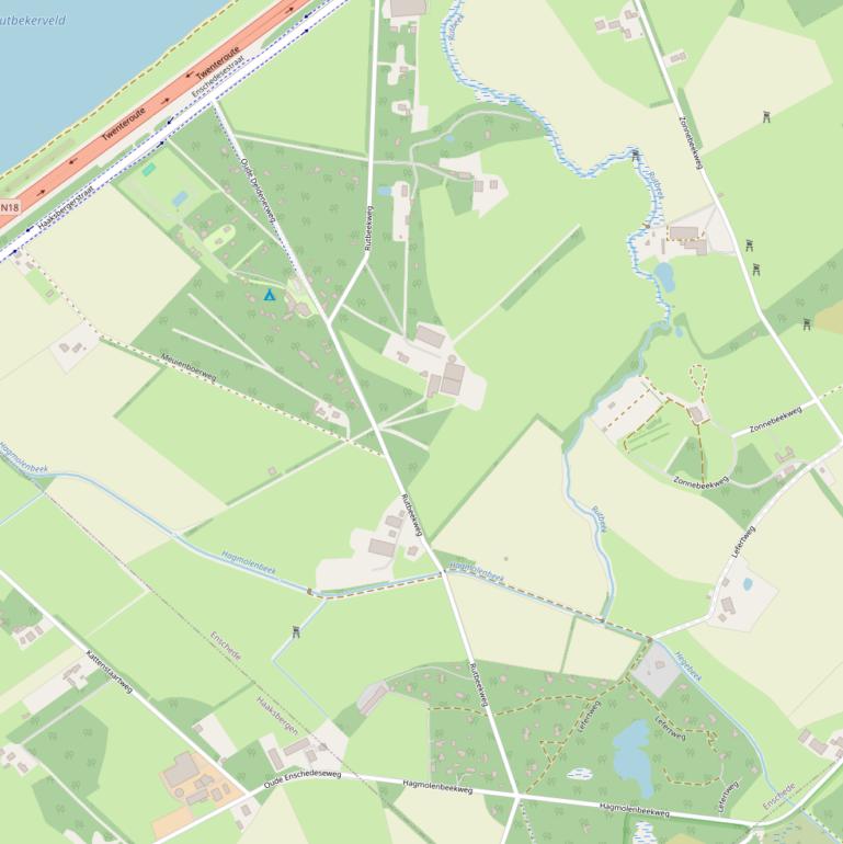 Kaart van de Rutbeekweg.