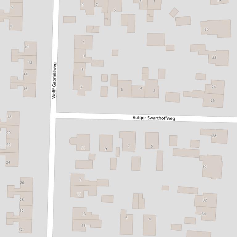 Kaart van de Rutger Swarthoffweg.