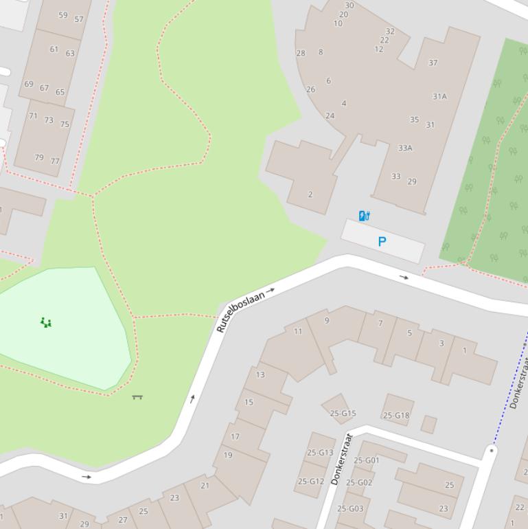 Kaart van de Rutselboslaan.