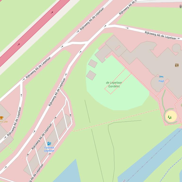 Kaart van  RW A6 de Lepelaar.