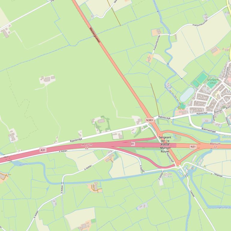 Kaart van  Rypsterdyk.