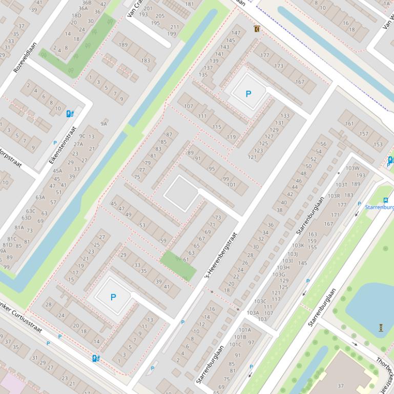 Kaart van de ’s-Heerenbergstraat.