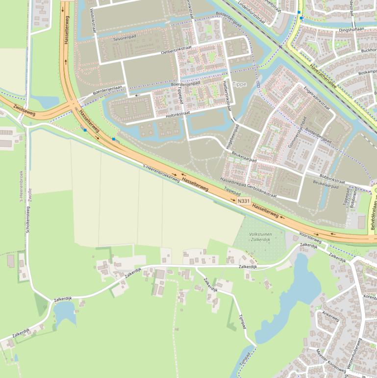 Kaart van de ’s-Heerenbroekerweg.