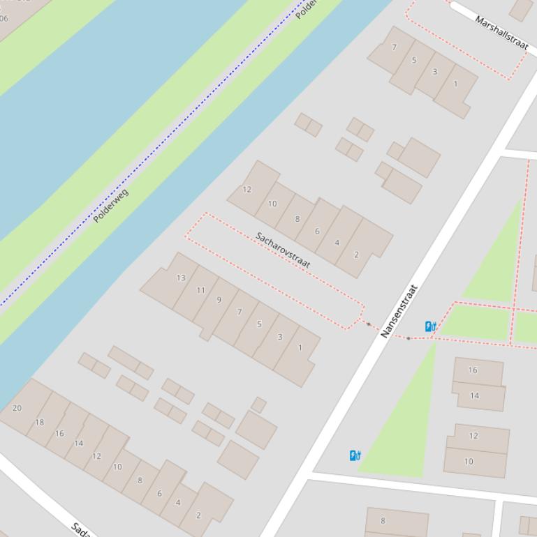 Kaart van de Sacharovstraat.