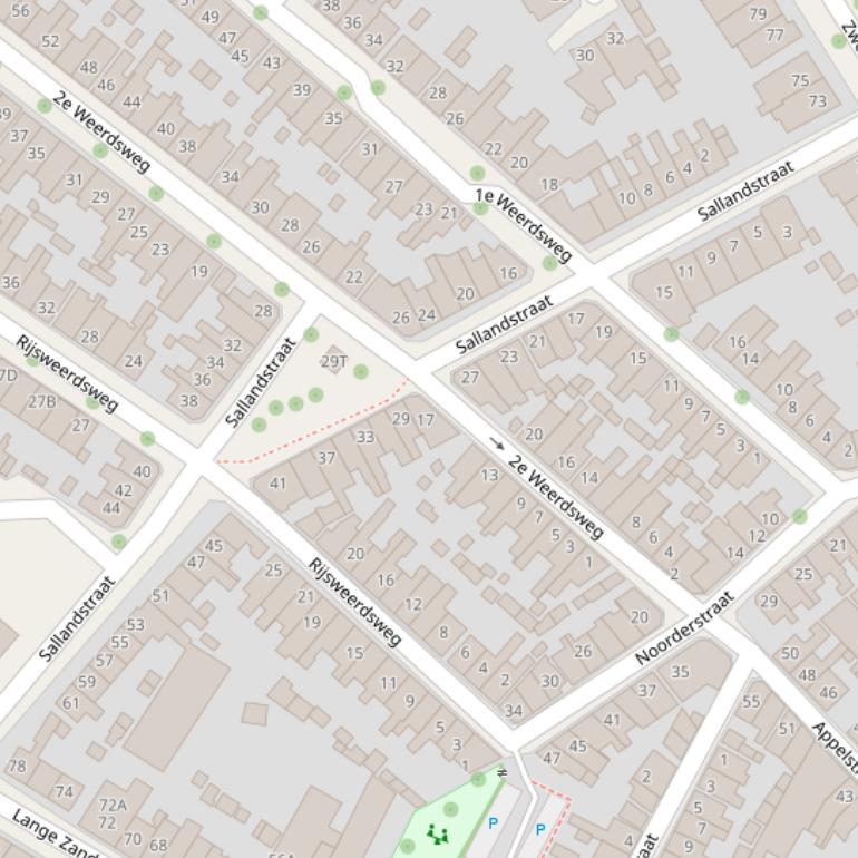 Kaart van de Sallandstraat.