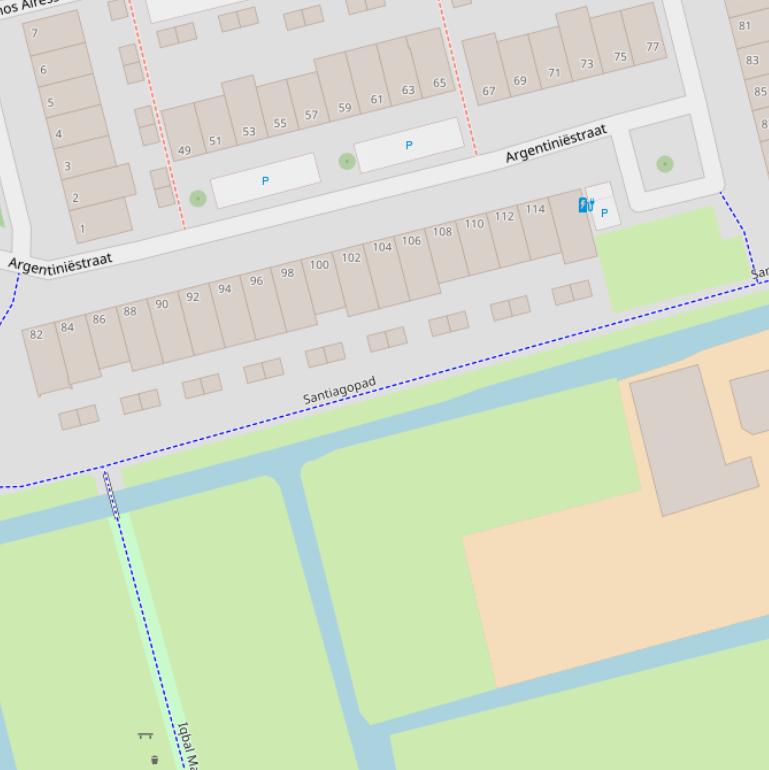 Kaart van het Santiagopad.