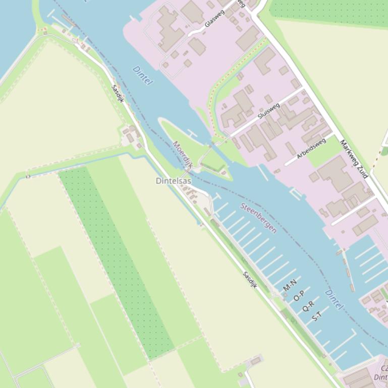 Kaart van de Sasdijk.