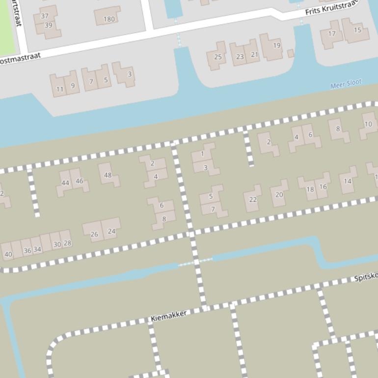 Kaart van de Saskia Poldervaartweg.