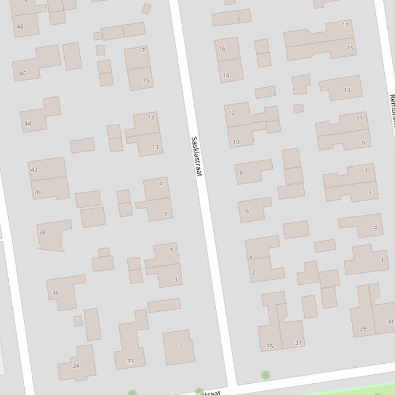 Kaart van de Saskiastraat.