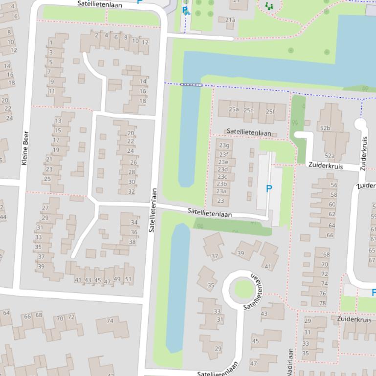 Kaart van de Satellietenlaan.