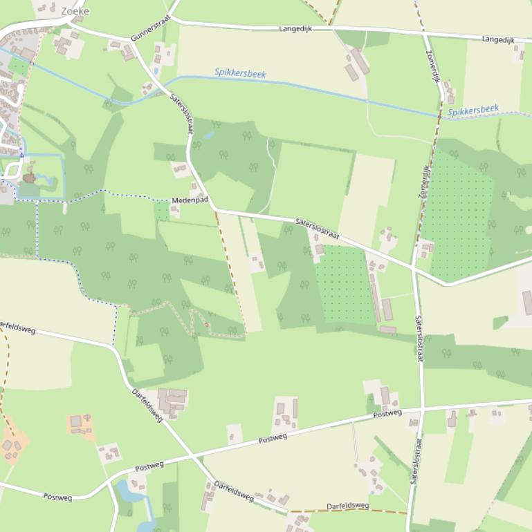 Kaart van de Saterslostraat.