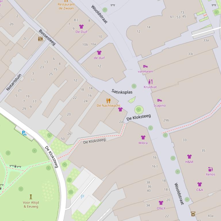 Kaart van  Satinksplas.