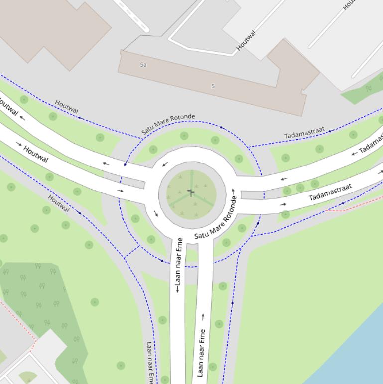 Kaart van  Satu Mare Rotonde.