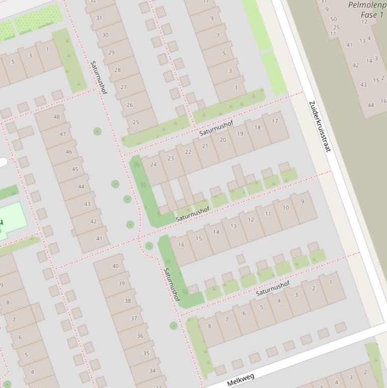 Kaart van de Saturnushof.