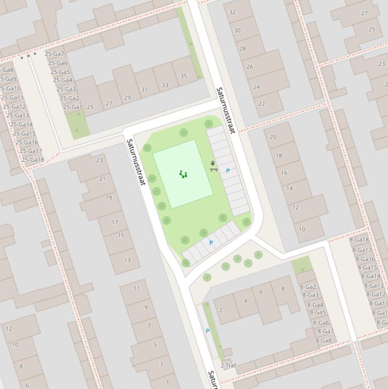 Kaart van de Saturnusstraat.