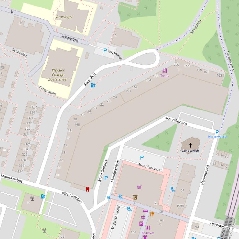 Kaart van het Savelsbos.