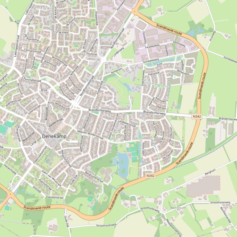 Kaart van  Scandinavië-route.