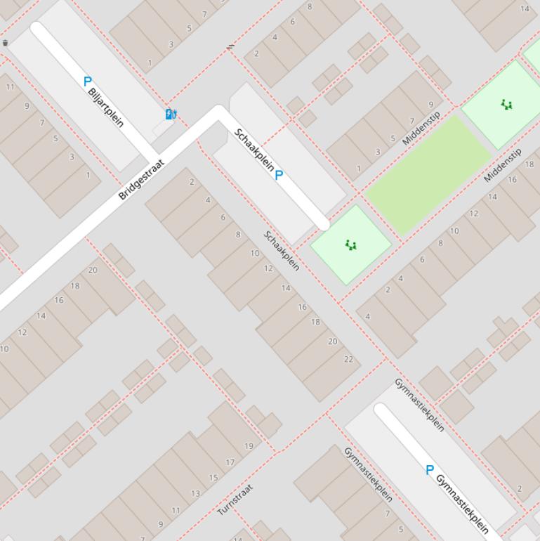 Kaart van het Schaakplein.