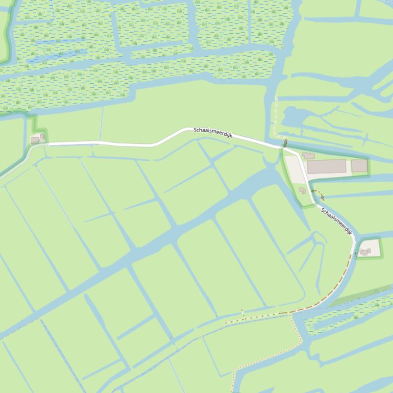 Kaart van de Schaalsmeerdijk.