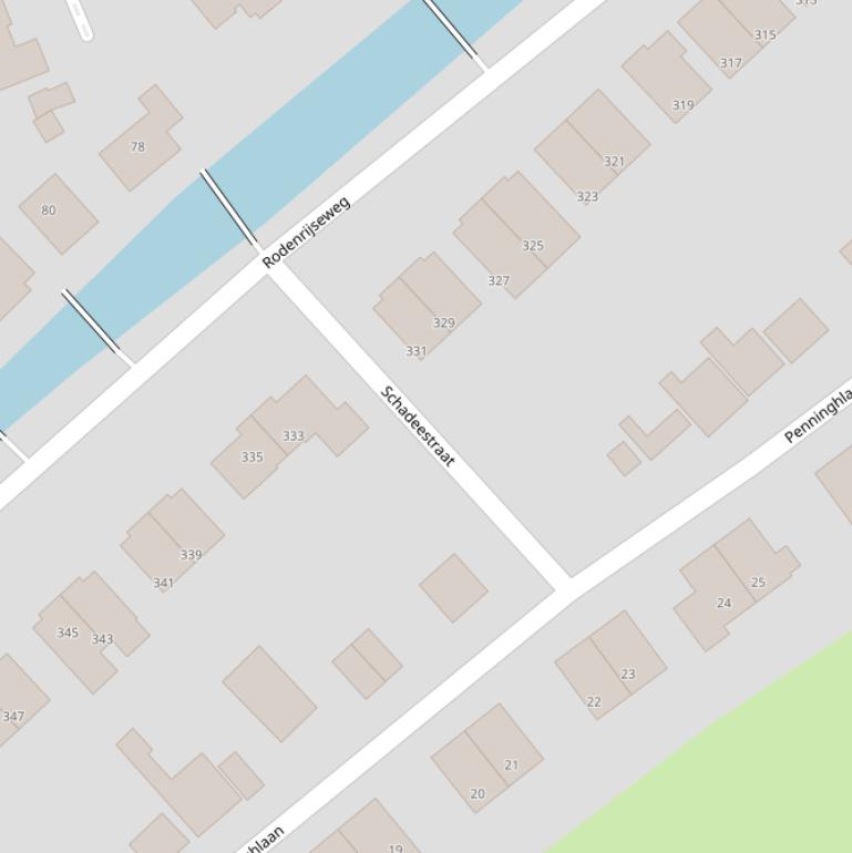 Kaart van de Schadeestraat.