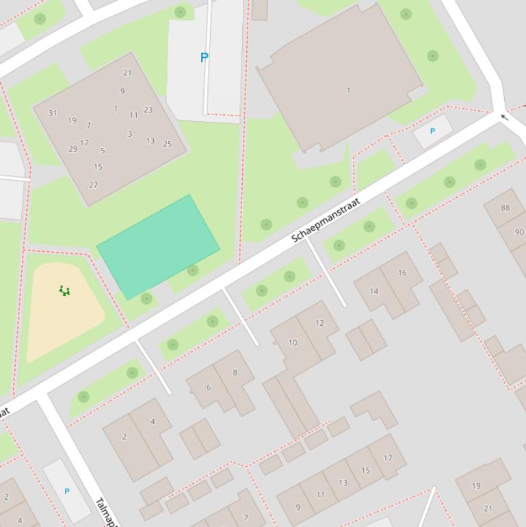 Kaart van de Schaepmanstraat.