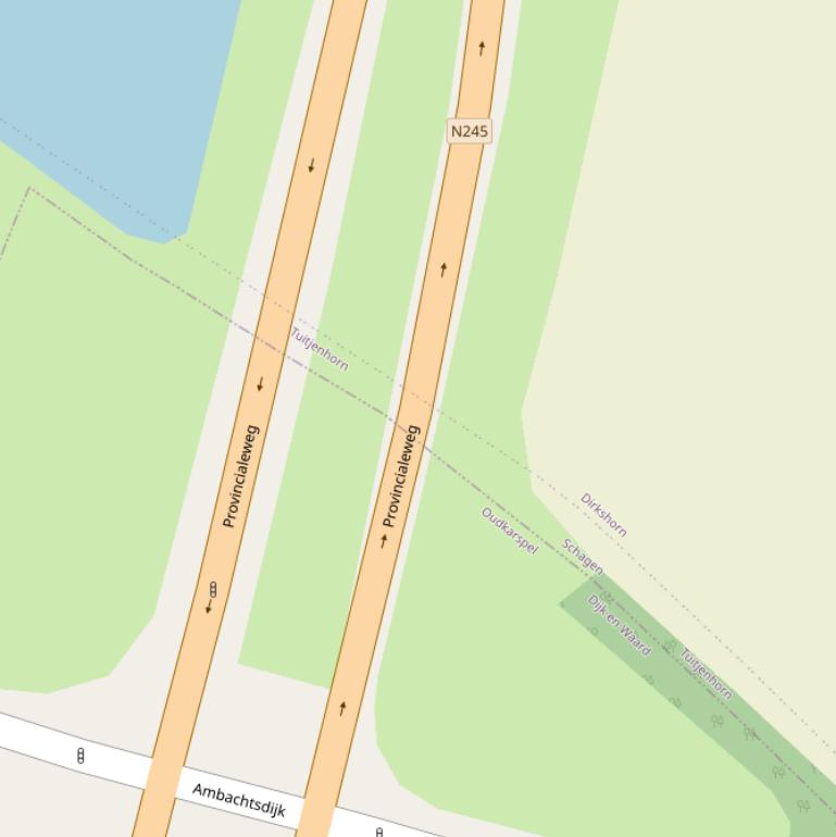 Kaart van de Schagerweg.