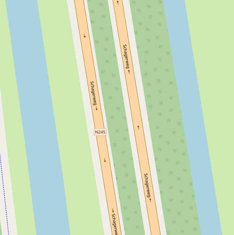 Kaart van de Schagerweg.