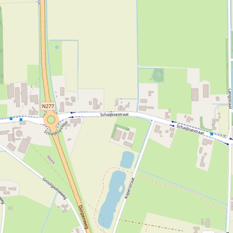 Kaart van de Schaijksestraat.