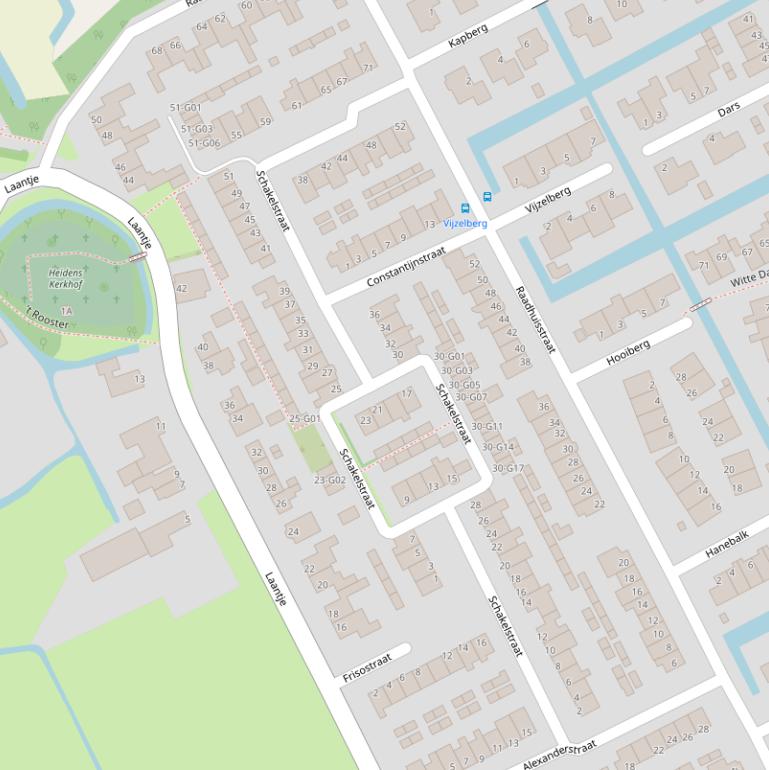 Kaart van de Schakelstraat.